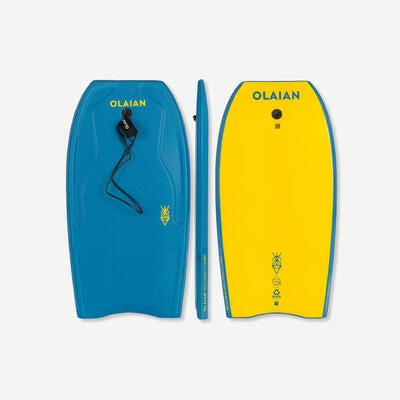 Bodyboard Olaian 100 with wrist leash size 39
