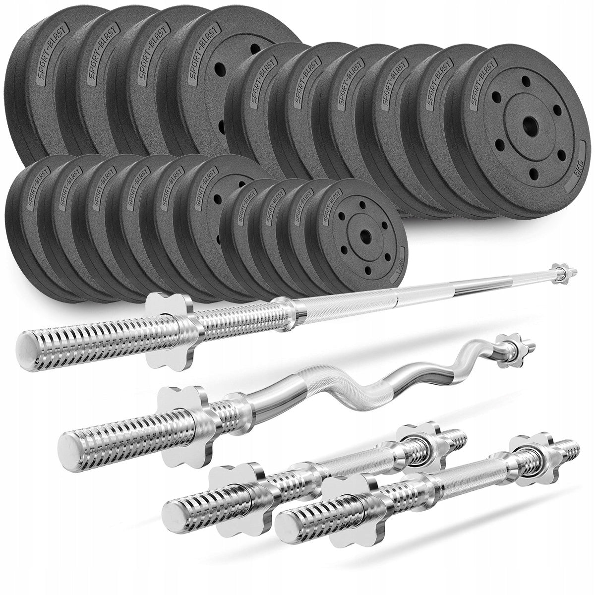 Bodybuilding set 106kg BARBELL load WITH GRIFFIN OVERLAY gym