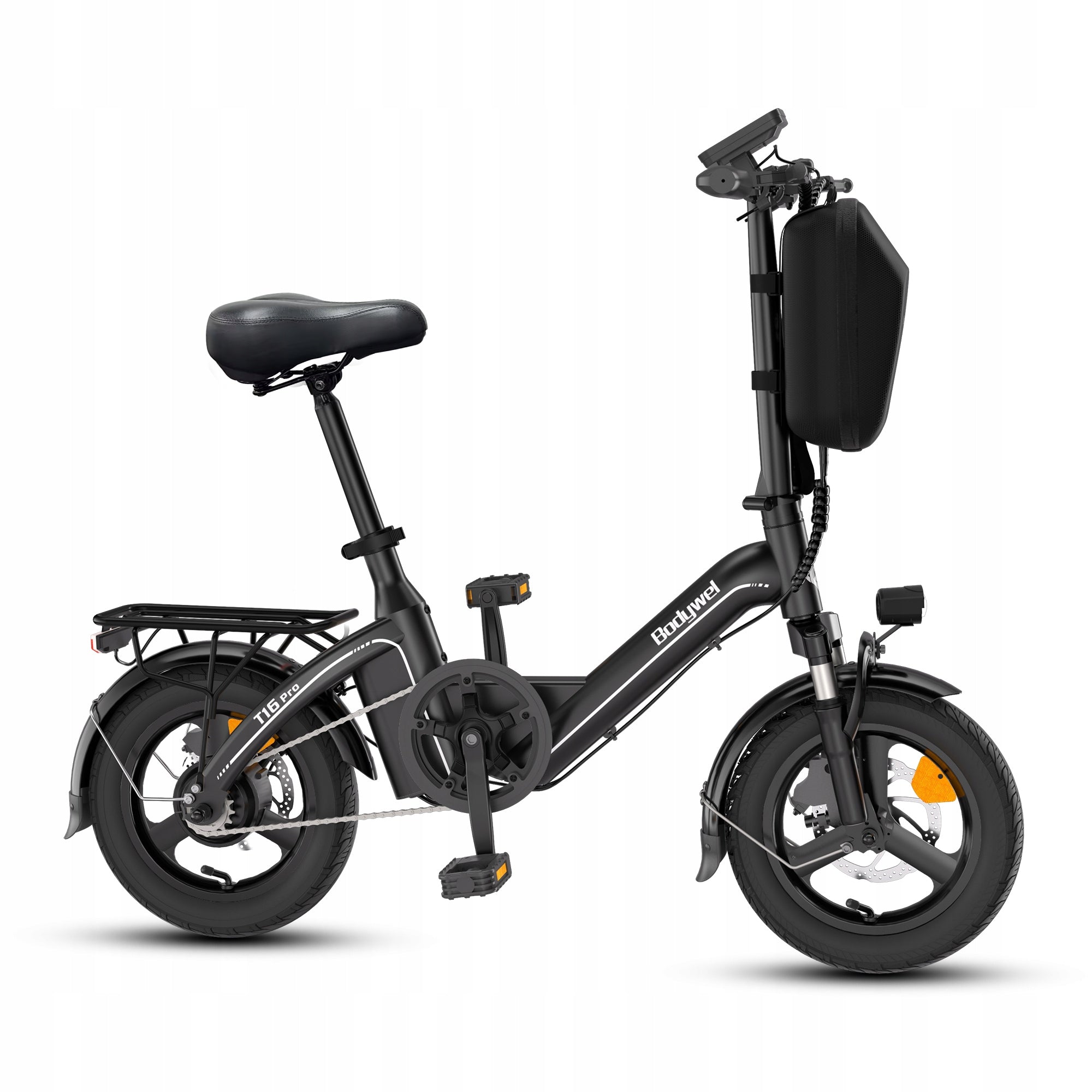 Bodywel 14'' E-Bike 250W City Electric Bike Adults Mini Ebike With Rack