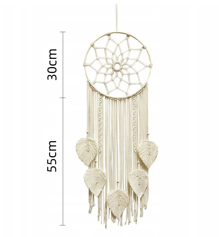 Boho Wall Macrame Dreamcatcher, Decorative Rope Leaves Wall Hanging Kind decoration