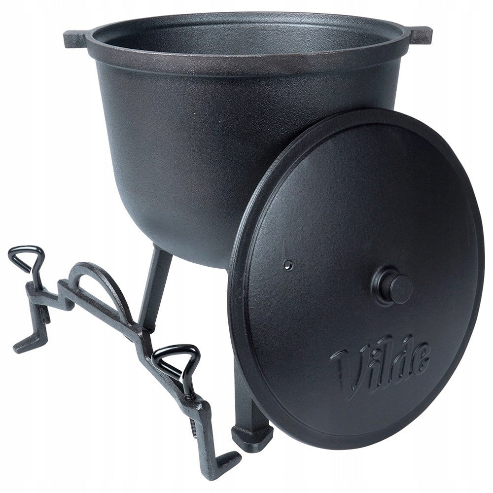Boiler CAST IRON hunting pot for roasts roasted stews 10L Kind standing
