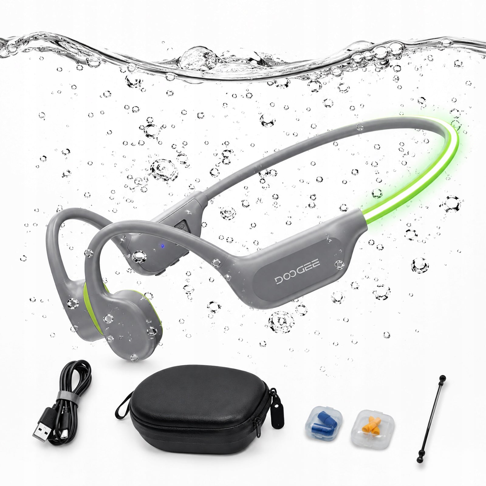 Bone Conduction Wireless Headphones DOOGEE BoneBeat Swim Ray