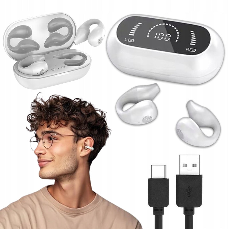Bone Headphones WIRELESS RUNNING BLUETOOTH 5.3 white
