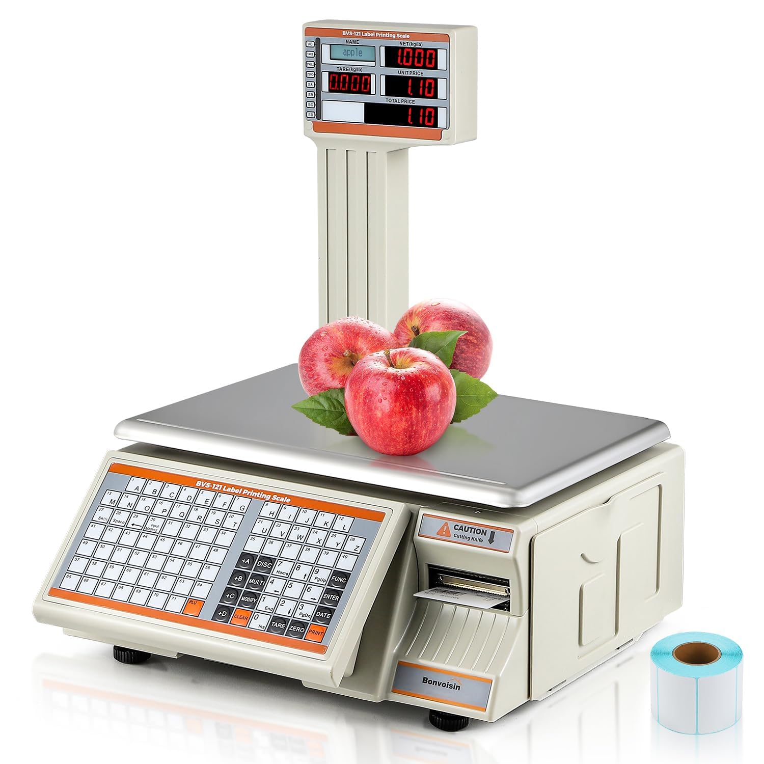 Bonvoisin Labelling scale 30 kg barcodes 4000 PLU shop Ethernet