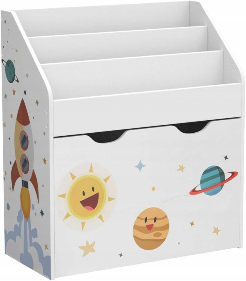 Bookcase shelf CHILDREN'S CABINET 62,5x29,5x70 with pull-out box organizer Manufacturer code GKR41WT