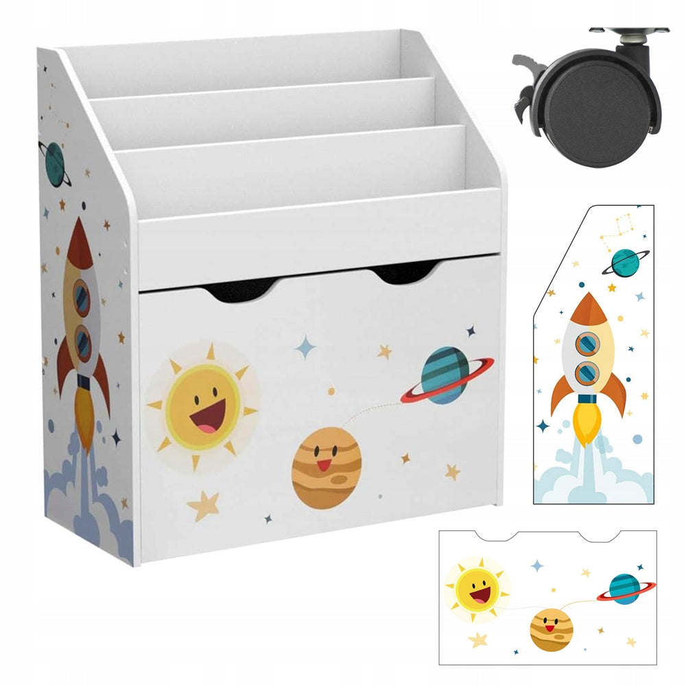 Bookcase shelf CHILDREN'S CABINET 62,5x29,5x70 with pull-out box organizer