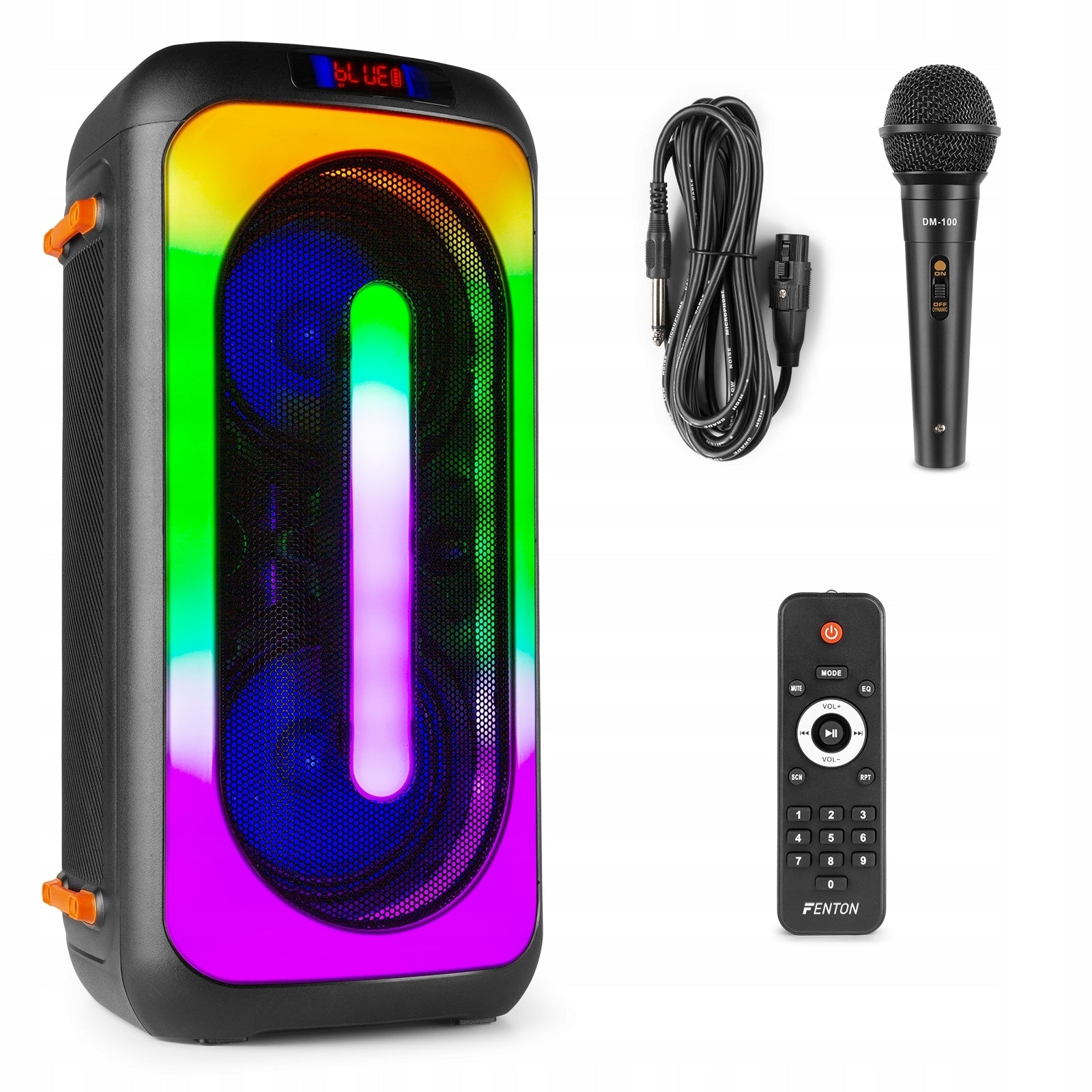 BoomBox Party Light LED Battery Pairing Stereo Remote Control Microphone