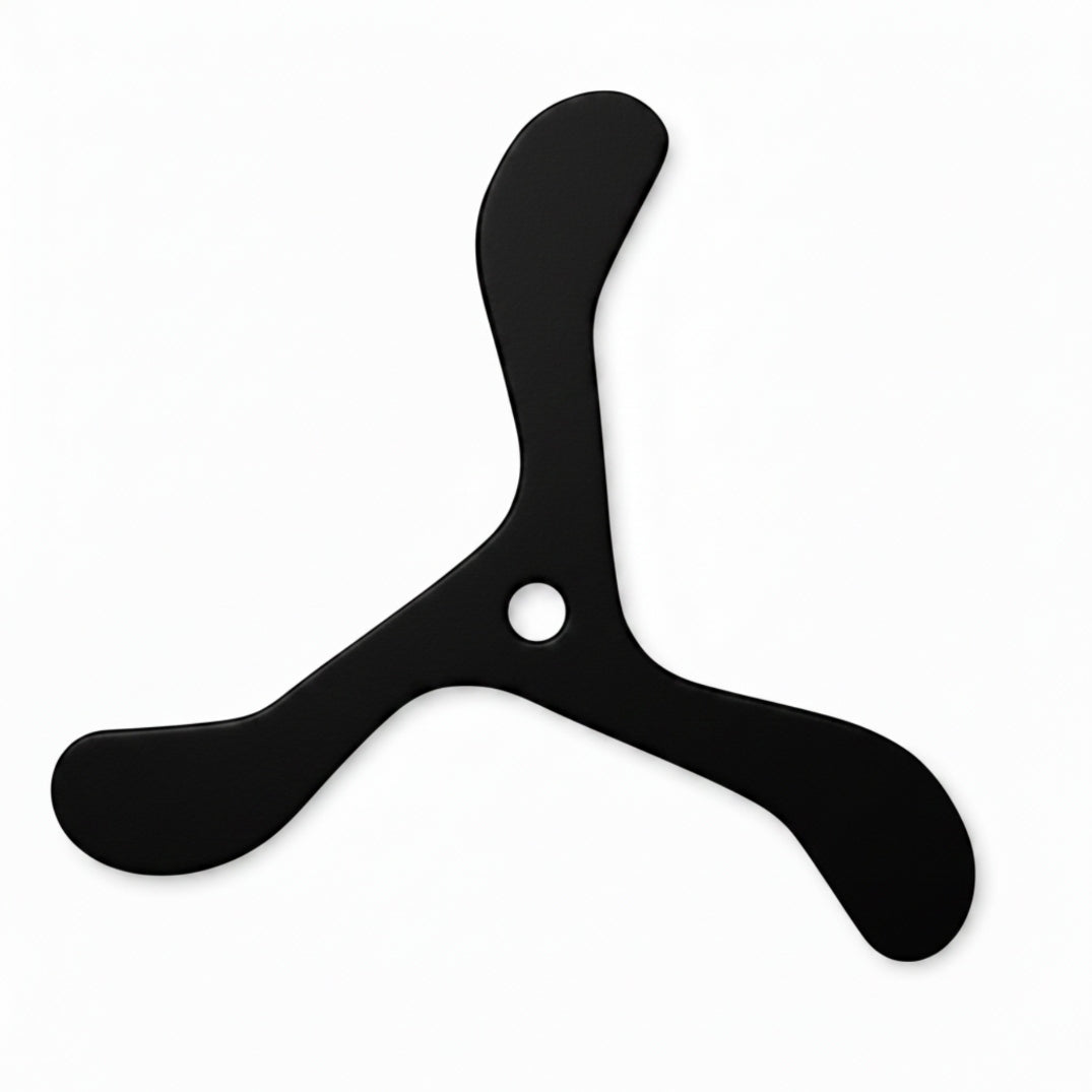 Boomerang black for children returning throwing toy