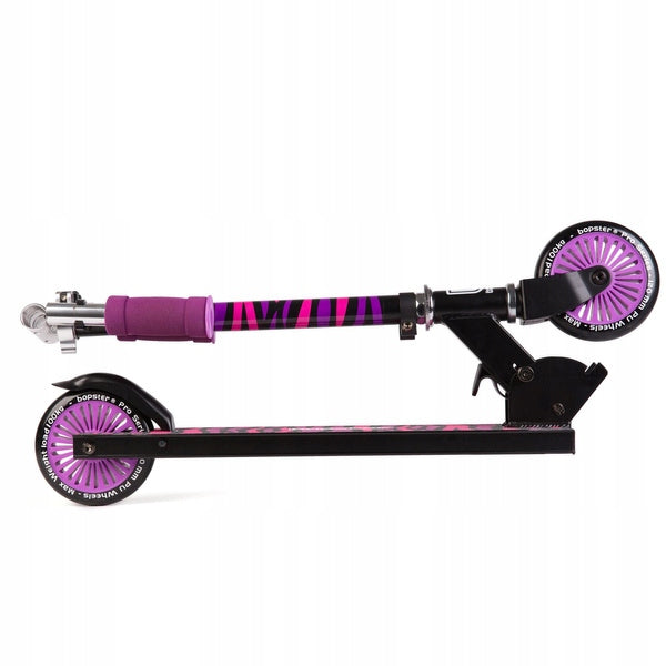 Bopster Folding Scooter 5/14 Years Pink Zebra Color black purple