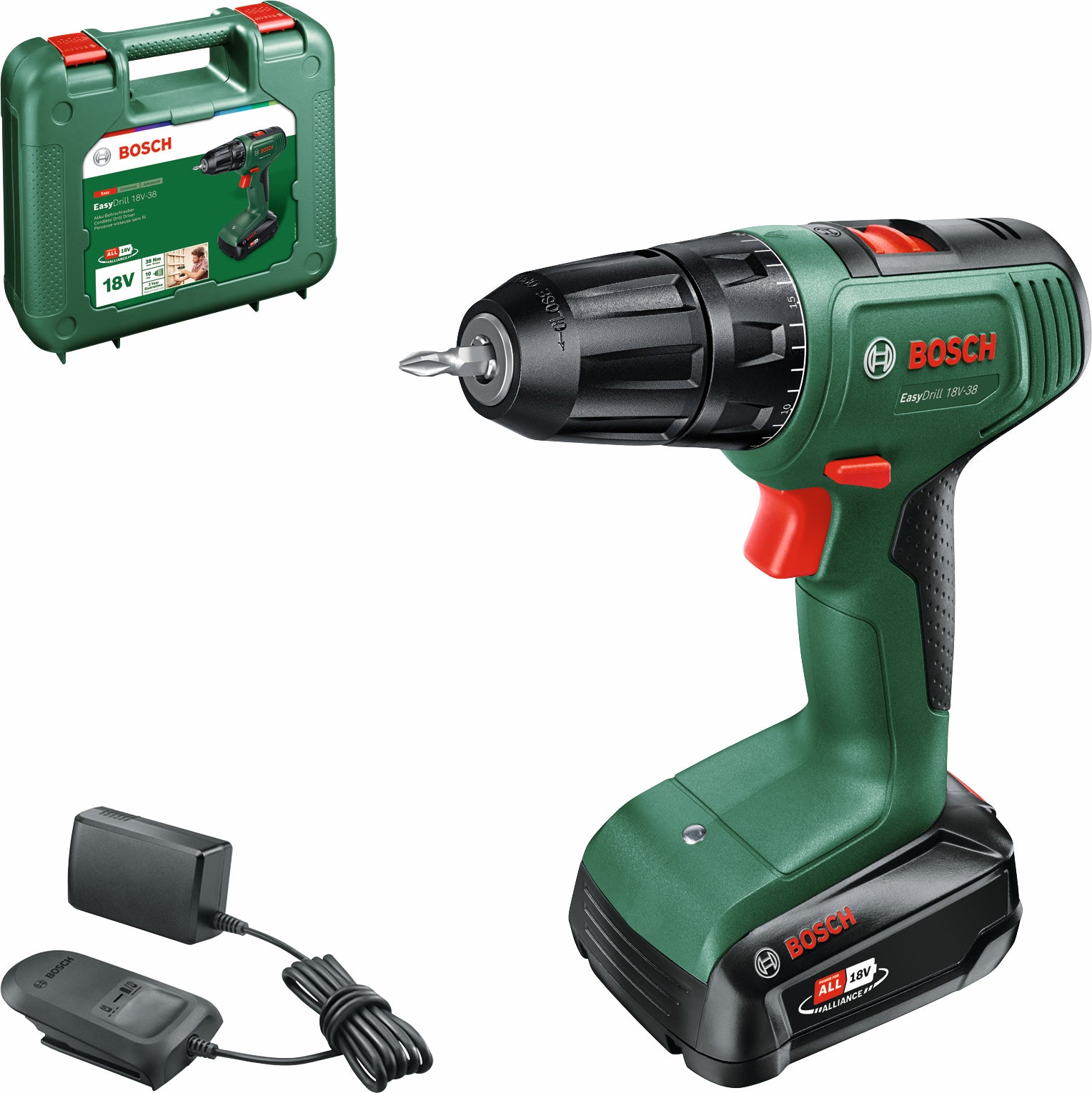 Bosch EasyDrill 18V-38 Cordless Drill/Driver 18V 2,5Ah SUITCASE