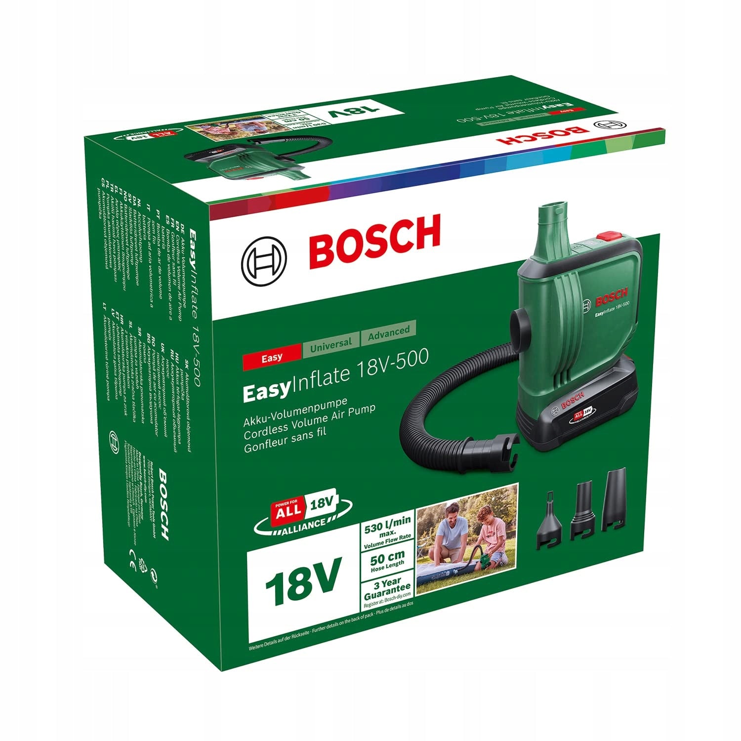 Bosch EasyInflate 18V-500 electric pump + battery + charger Manufacturer code 54896