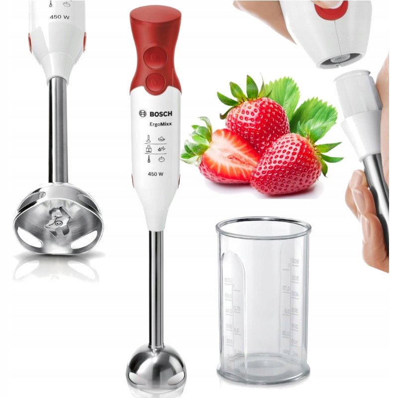 Bosch Hand Blender MSM64110 450W Container Turbo Mode Knife QuattroBlade