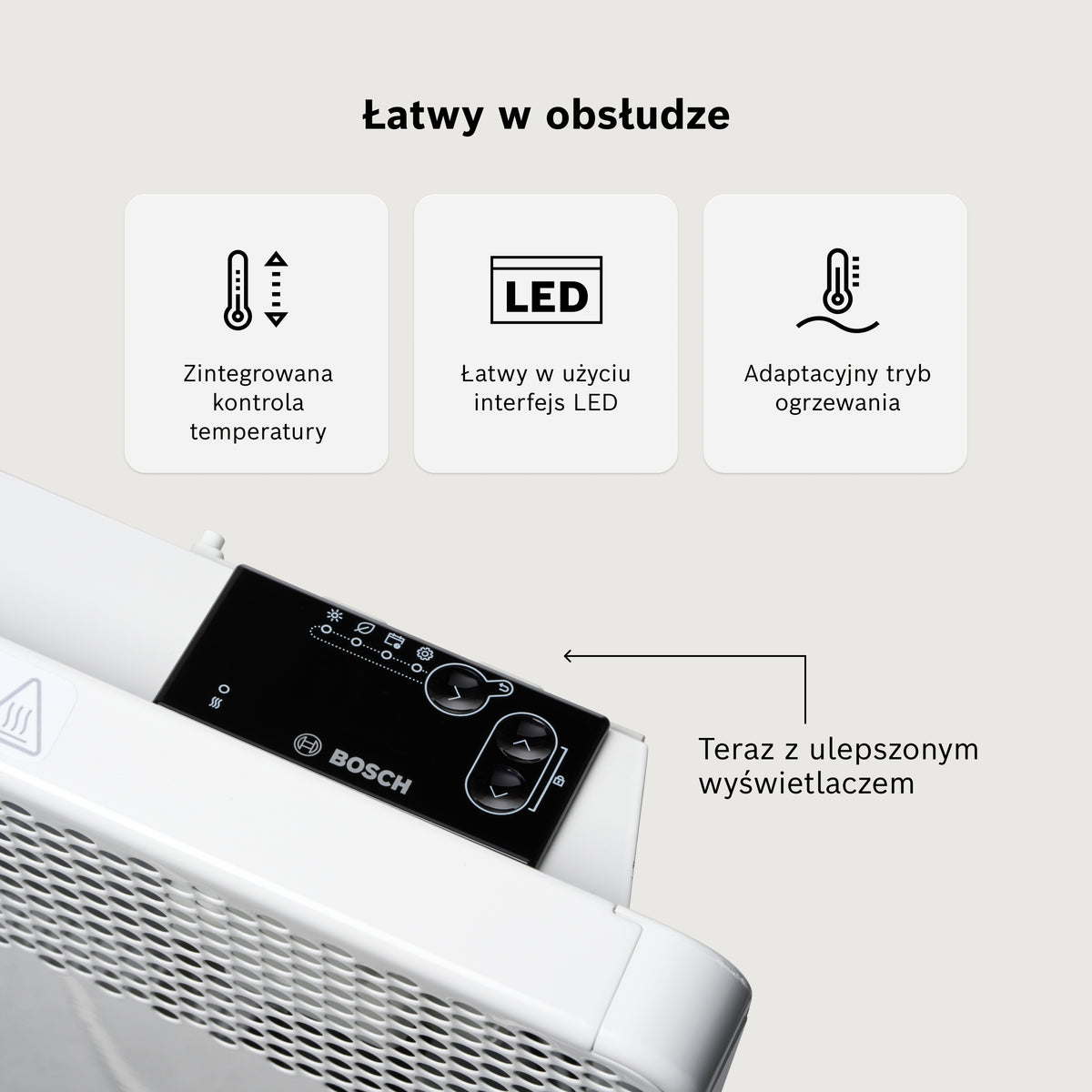 Bosch Heat Convector 4000-15, 1500 W, up to 15 m², LED, Child-friendly Manufacturer code 7738345645