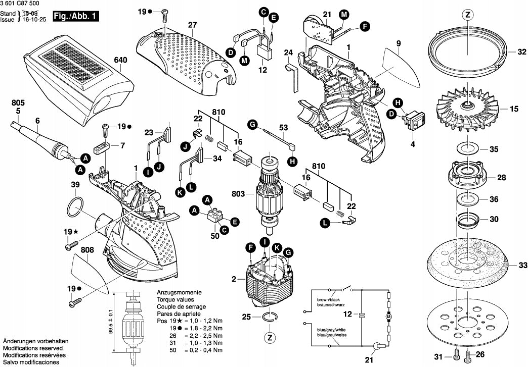 Bosch dust container for eccentric grinder GEX 125-1 AE 2609199176 Manufacturer code 2609199176