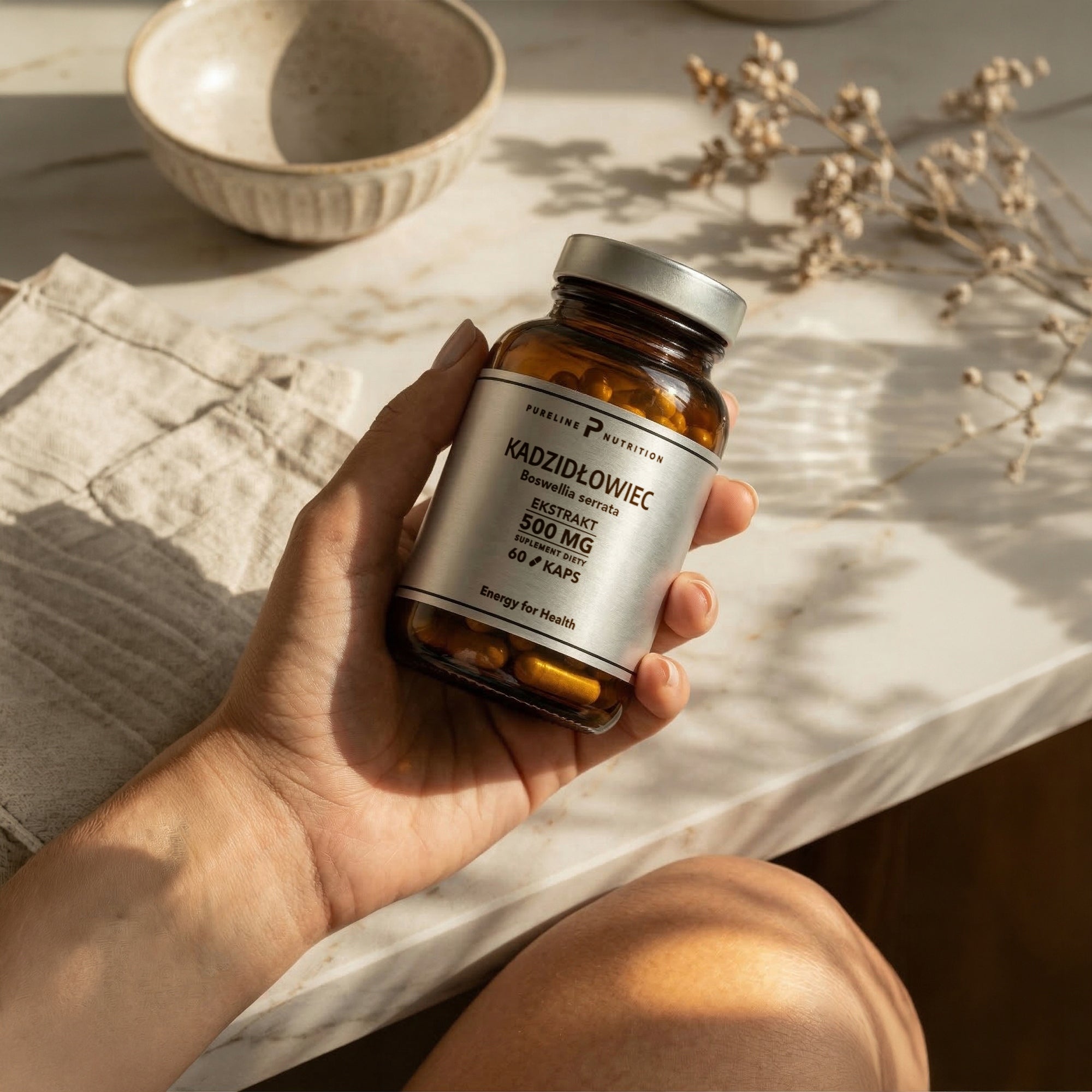 Boswellia Boswellia Serrata extract 500 mg Manufacturer code Kadzidłowiec ekstrakt 500 mg 60 kapsułek