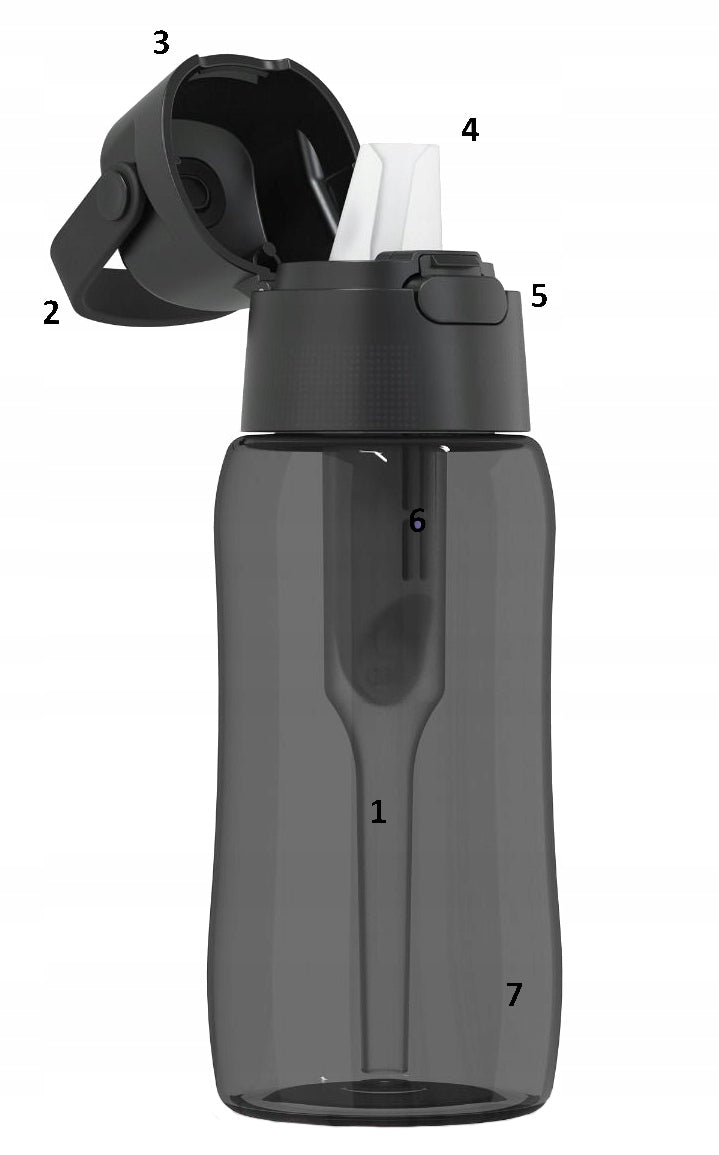 Bottle Dafi Solid FitMania 0,5l black + cleaning brush Brand Dafi