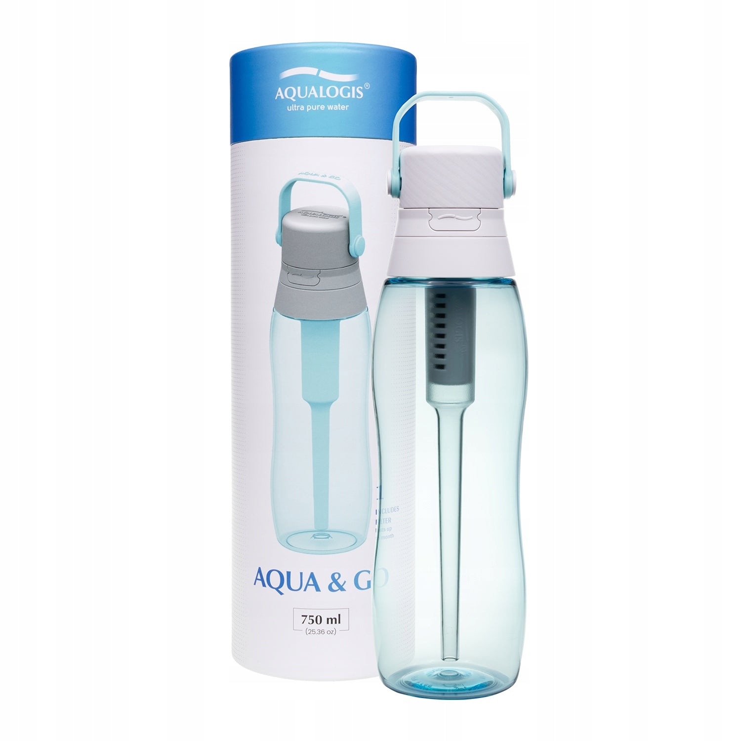 Bottle Filter Bottle With Filter Aqualogis Aqua&Go Tritan Blue 750ml EAN (GTIN) 5906501121617