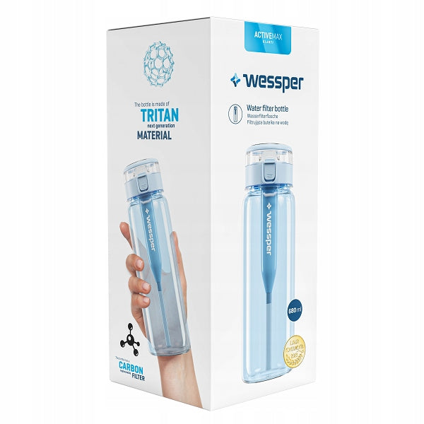 Bottle Filter bottle made of Tritan Wessper WES263-NB +filter 680ml blue Manufacturer code 39249000