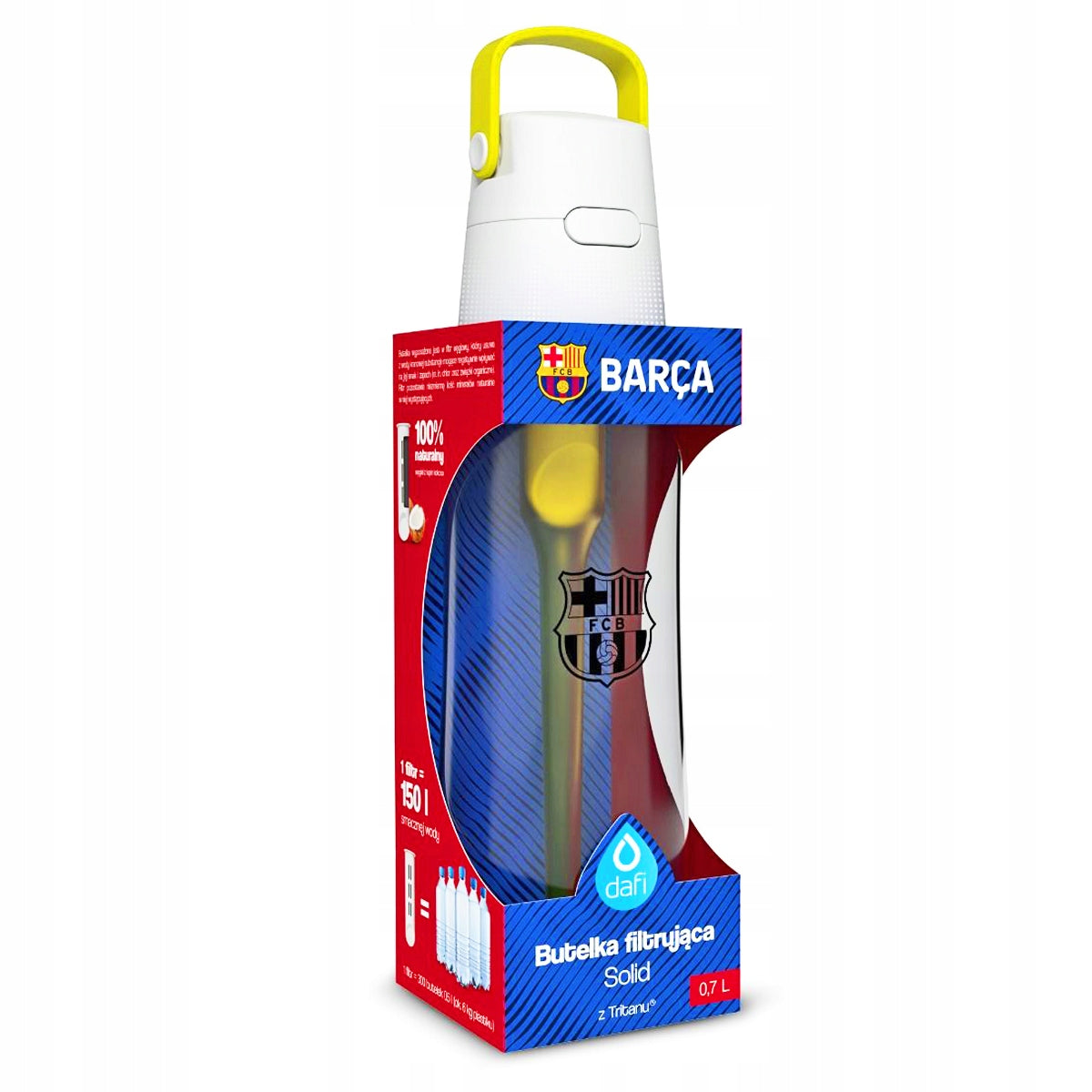 Bottle LEWANDOWSKI Dafi FC Barcelona 0,7l YELLOW Brand Dafi