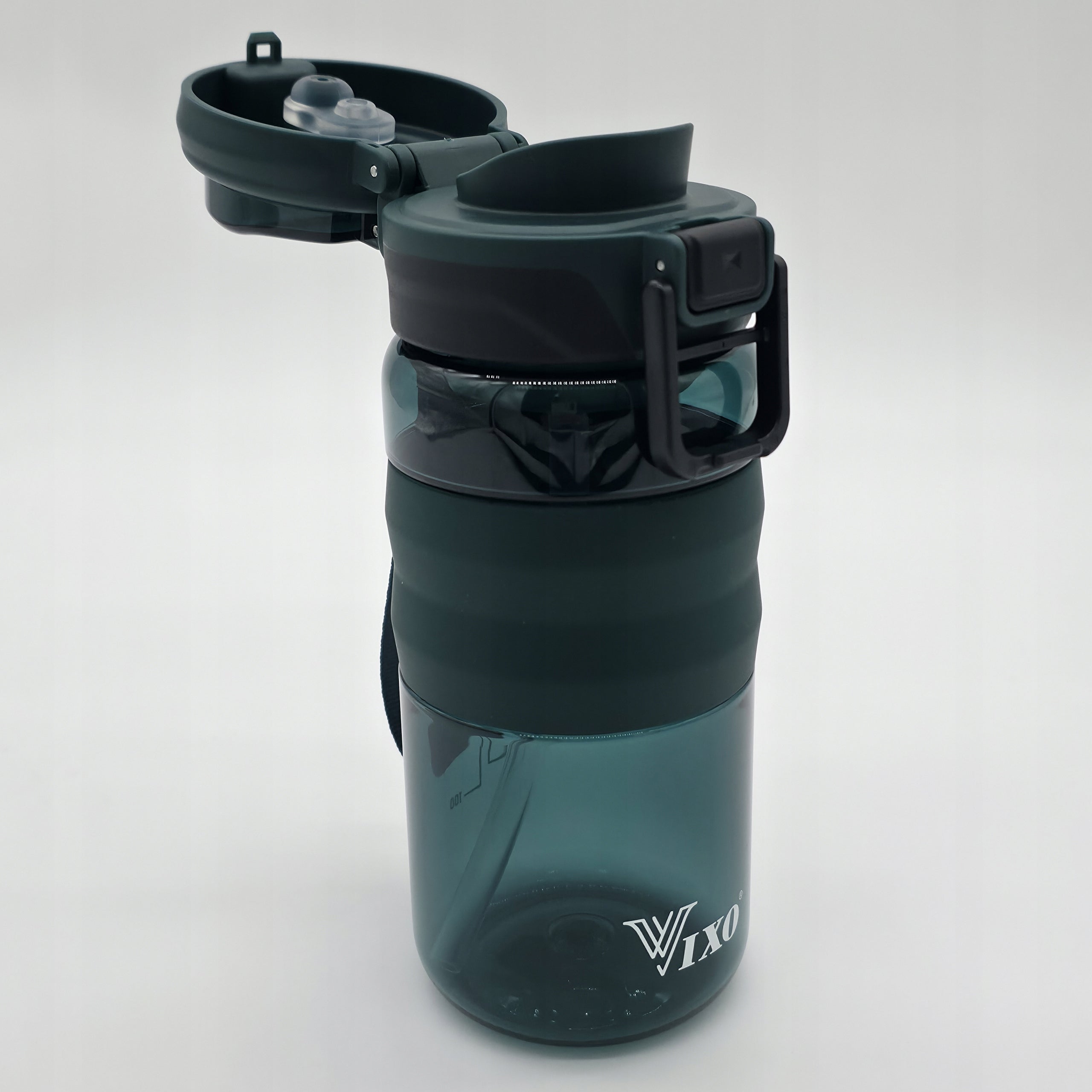 Bottle VIXO 550ml Tritan BPA Free 2in1 Mouthpiece + Straw Strainer Lanyard Bottle Kind water bottle