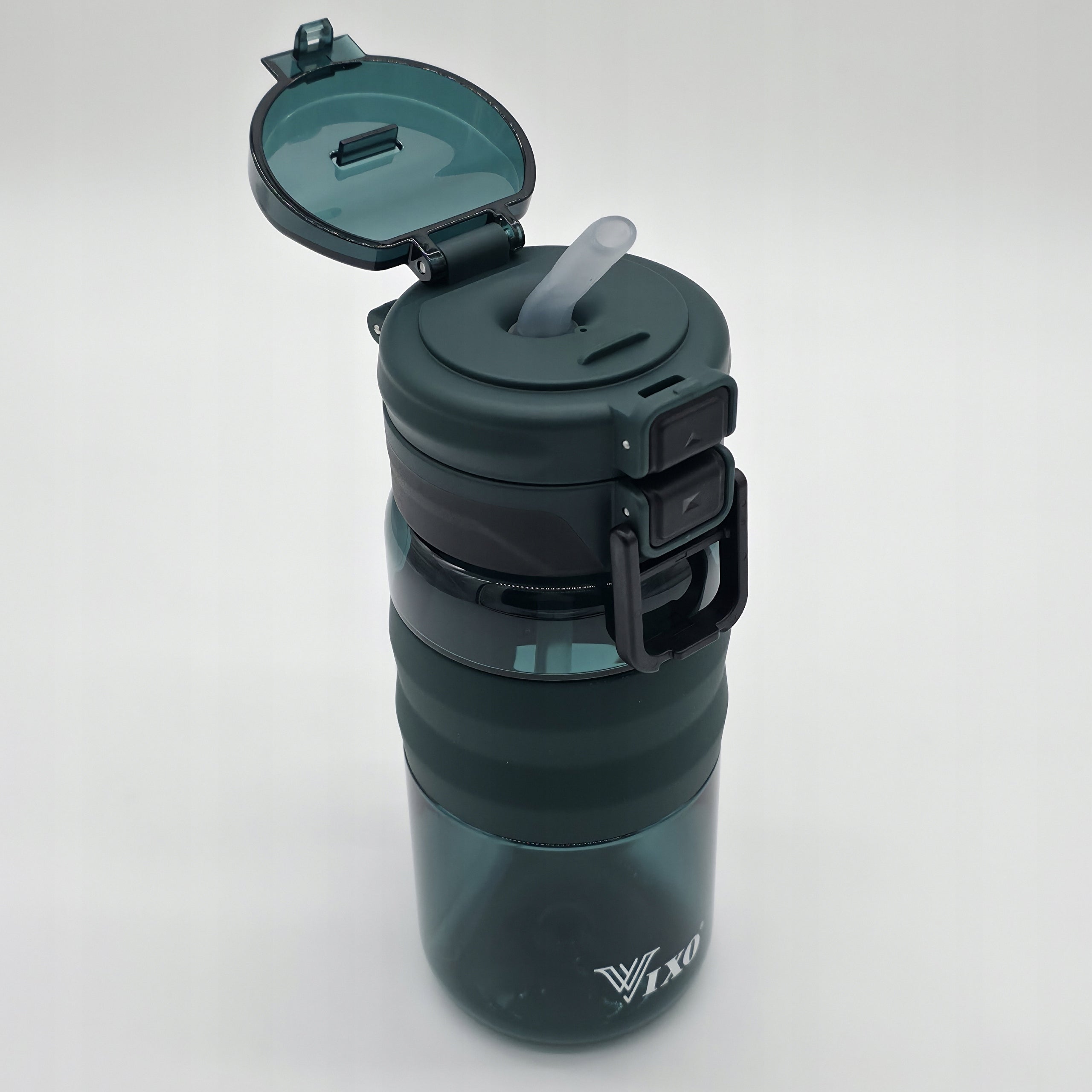Bottle VIXO 550ml Tritan BPA Free 2in1 Mouthpiece + Straw Strainer Lanyard Bottle Volume 550 ml