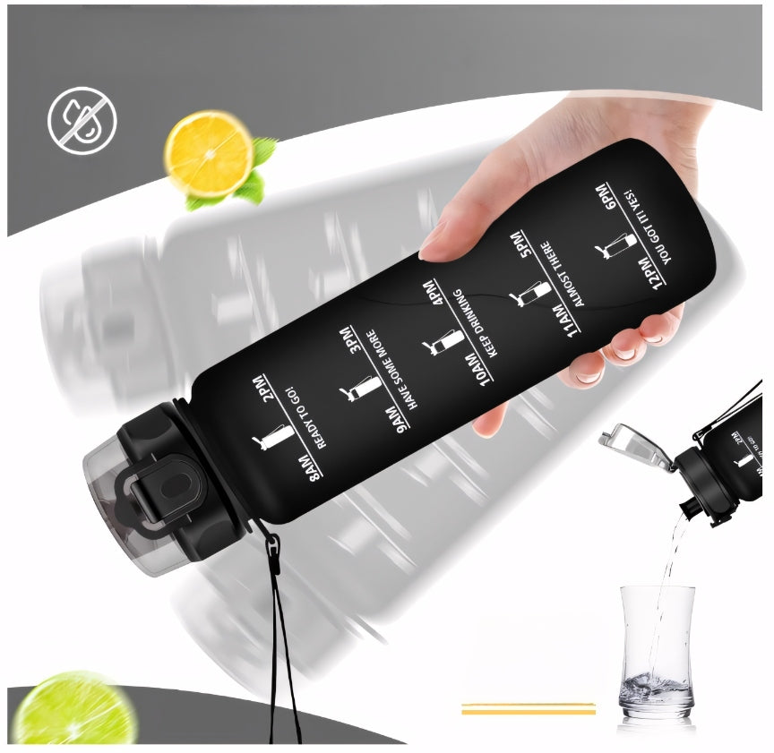 Bottle Water Bottle 500ml Tritan Leakproof Motivational with Measure Height 23 cm