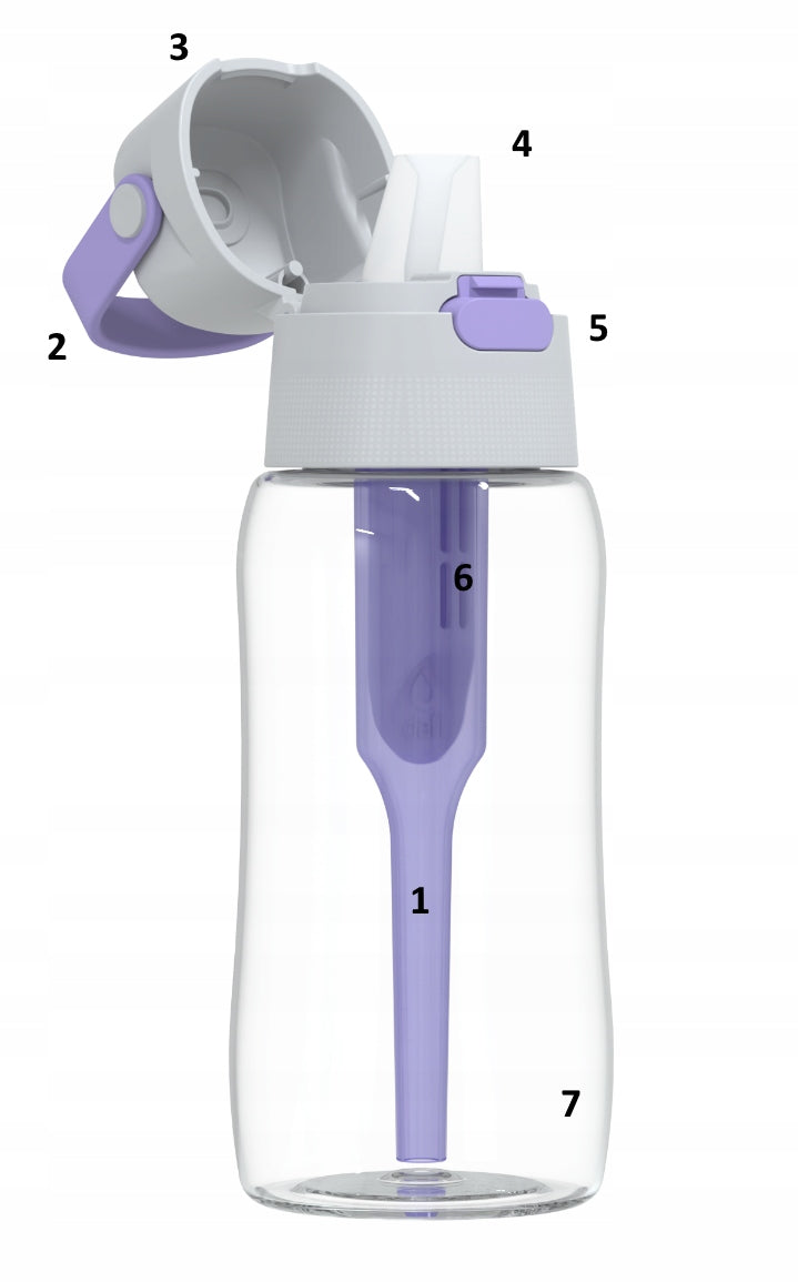 Bottle brush cleaner set + bottle Dafi Solid lavender 0,5 Brand Dafi