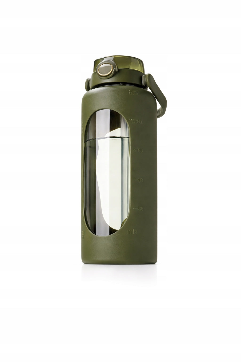 Bottle glass bottle 1 8 l for gym water with phone holder