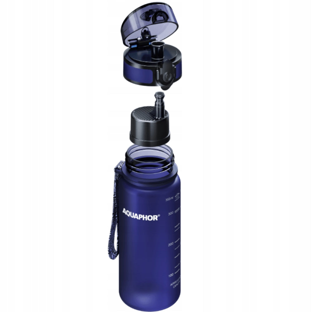 Bottle wash brush + water bottle AQUAPHOR CITY navy blue 0,35l Packaging status original