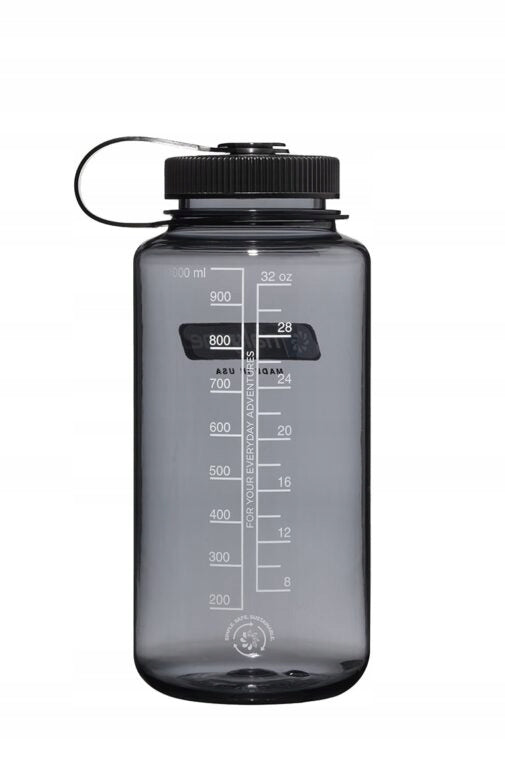 Bottle, water bottle Nalgene 32oz WM Gray Sustain Black Cap 1L Manufacturer code 682021-0333