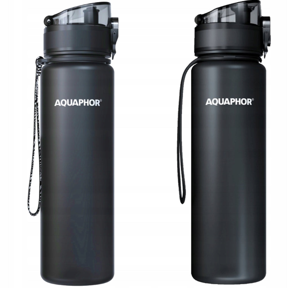 Bottle + water filter cartridge Aquaphor City 1l black water bottle Model City