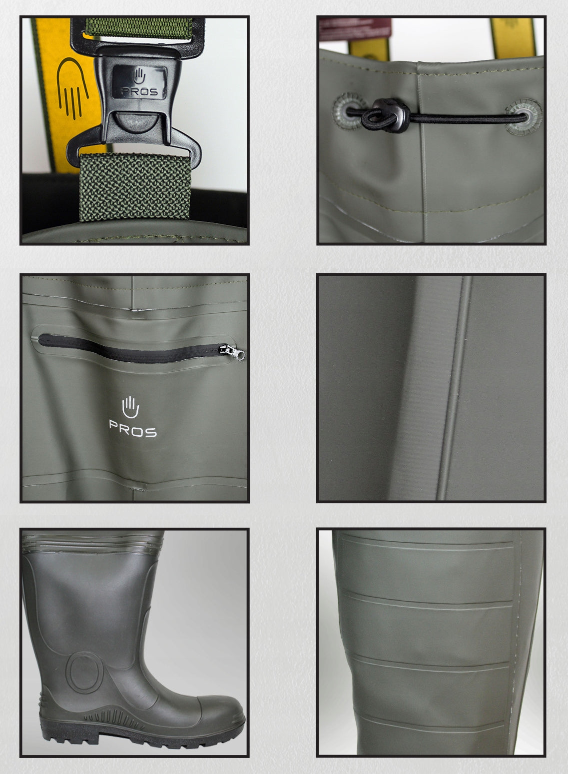 Bottoms with Front Closure Pocket Pros Fishing Harness High Model SBPP