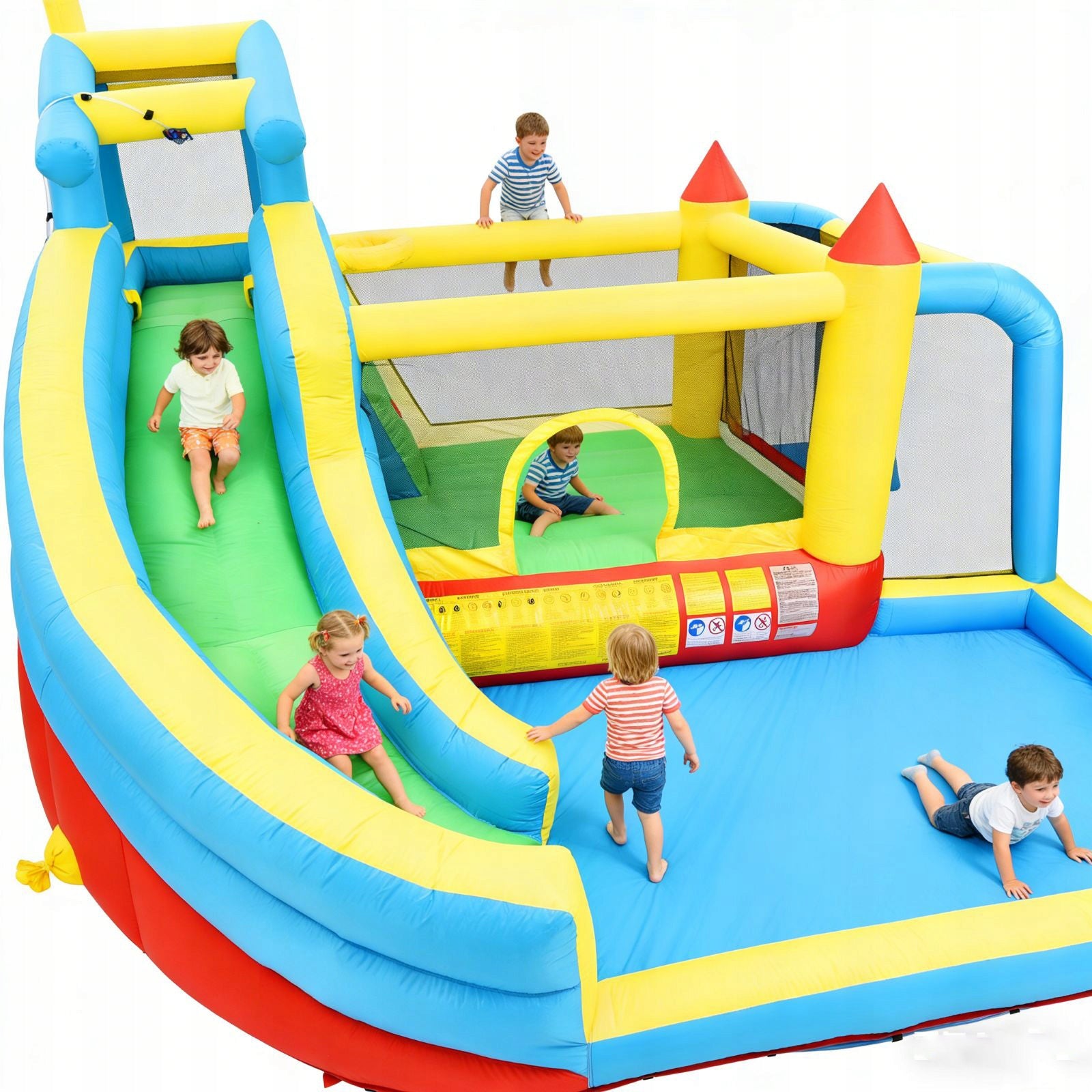 Bouncy castle Kids Water Park Trampoline blower HUGE PLAYGROUND 5-in-1 gift