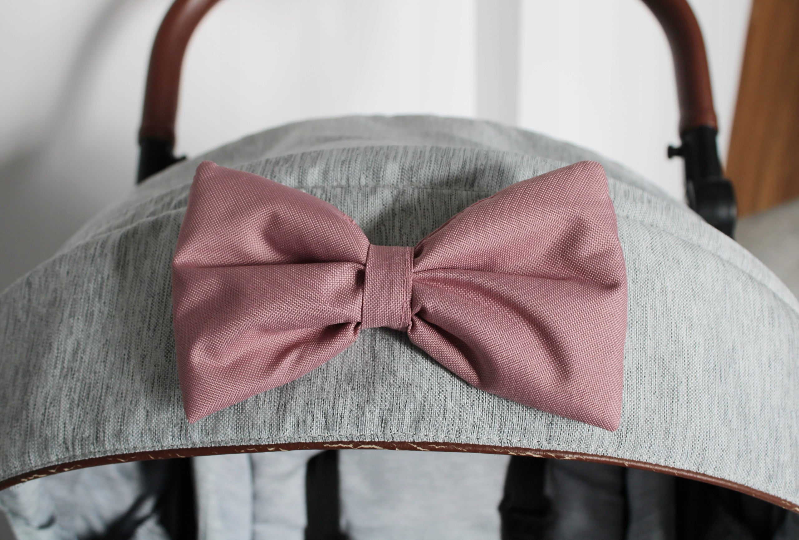 Bow bow for crib stroller dirty pink Brand Pluszowe Sówkowo