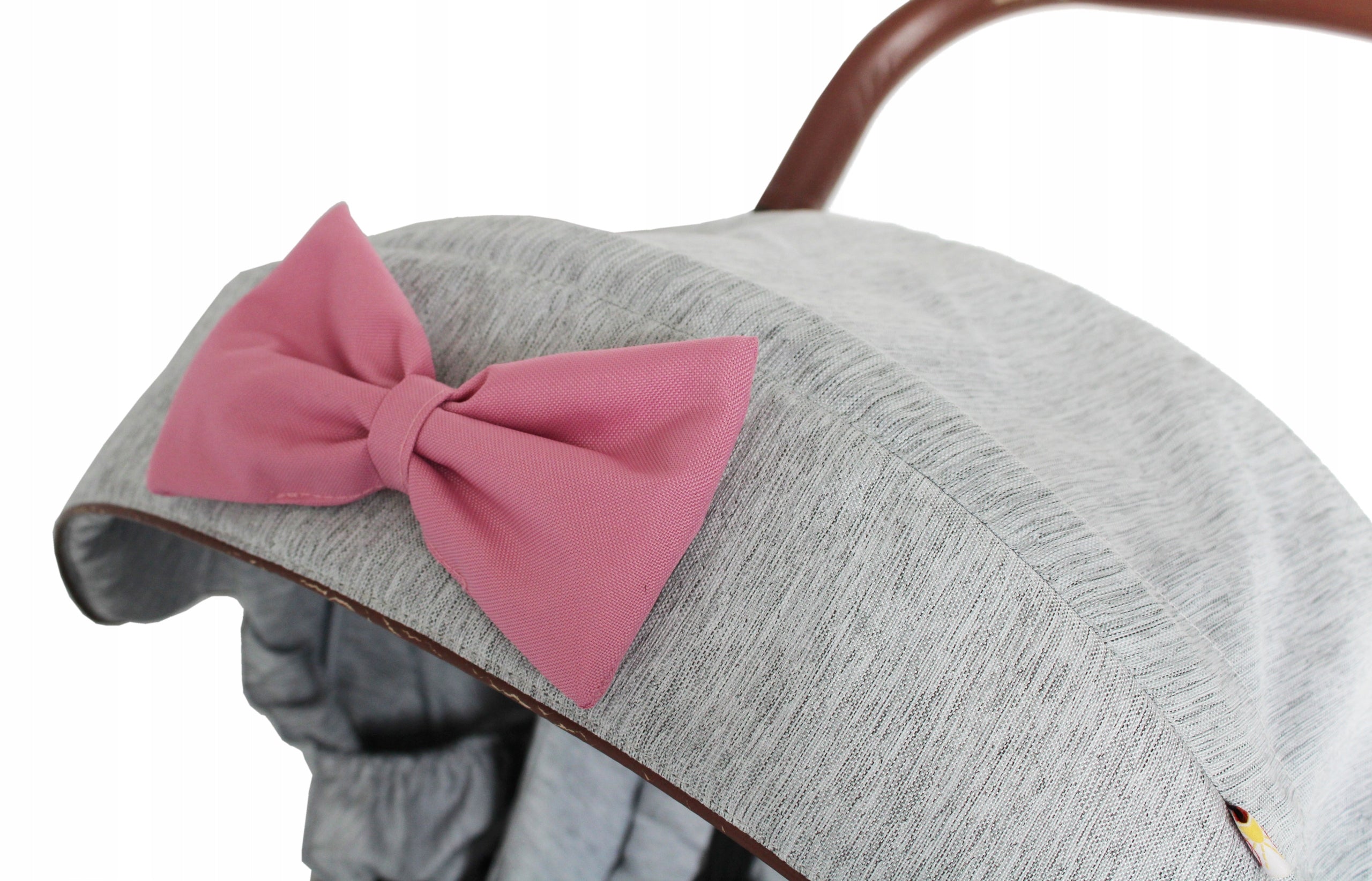 Bow bow for stroller crib raspberry pink