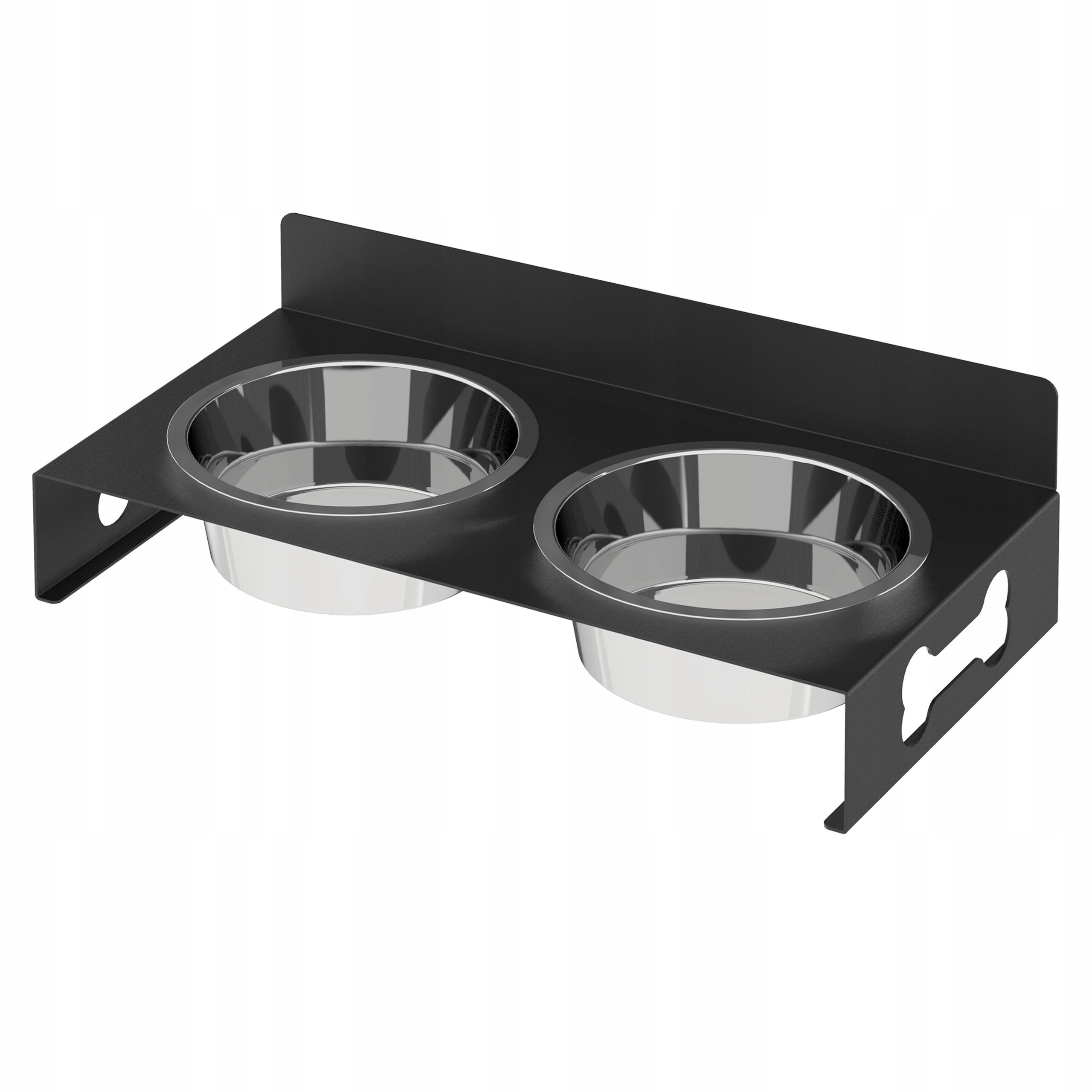 Bowl Cat Dog Bowl Stand ASTRO L black bowls 2 x 1,8 l 16260