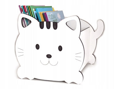 Box CONTAINER book organizer toys blocks KITTEN
