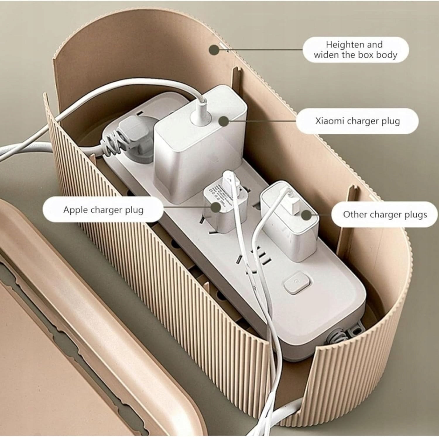 Box Cable Container Extension Power Strip Masking Organizer Manufacturer code 0735812675817
