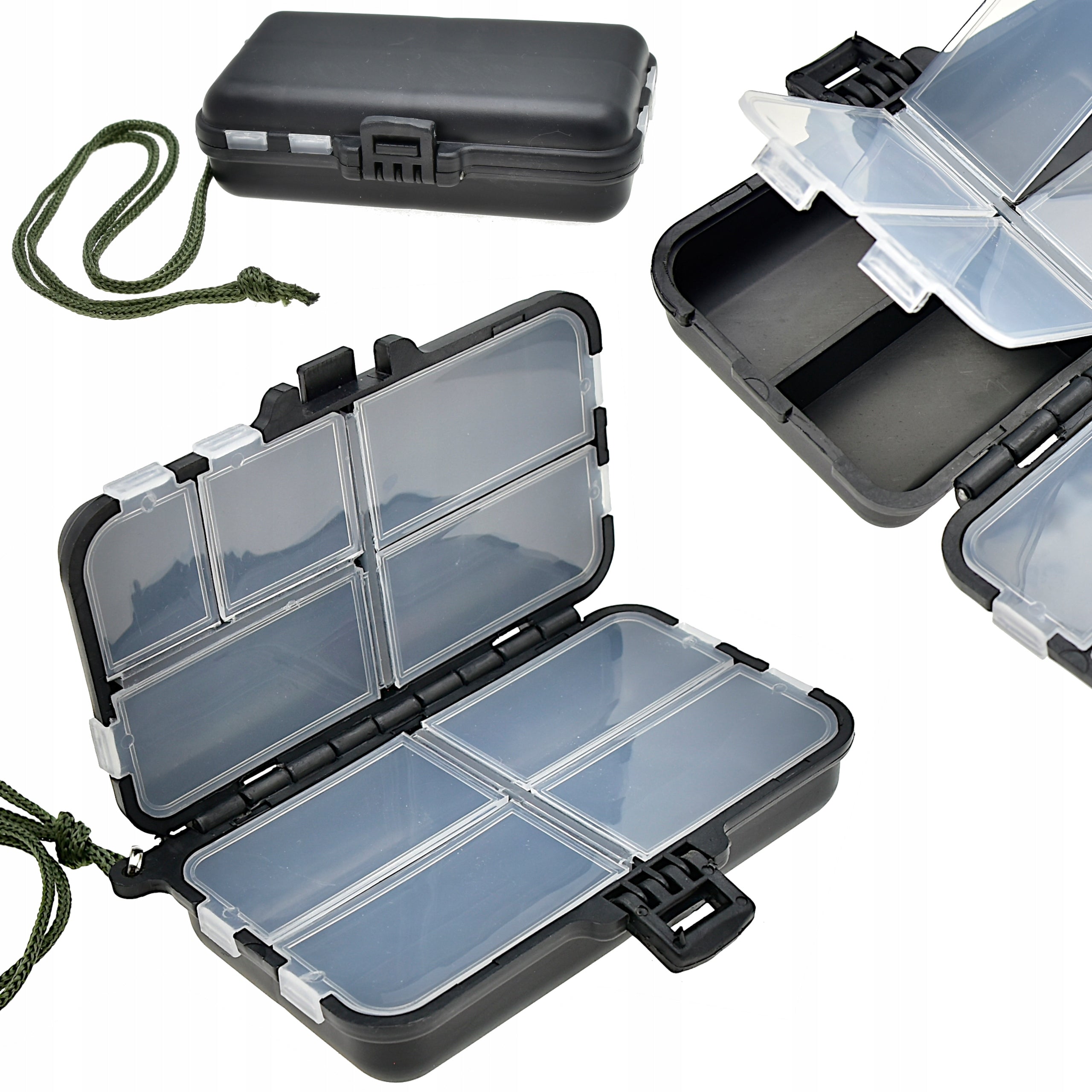 Box Fishing Toolbox 9-Chamber ORGANIZER with Drawstring