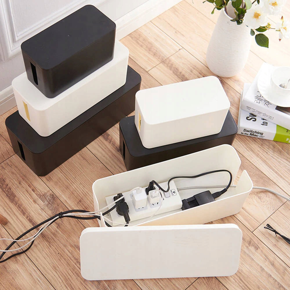 Box organizer for cables and strips size L (Black) /Strado Product weight with unit packaging 0.29 kg