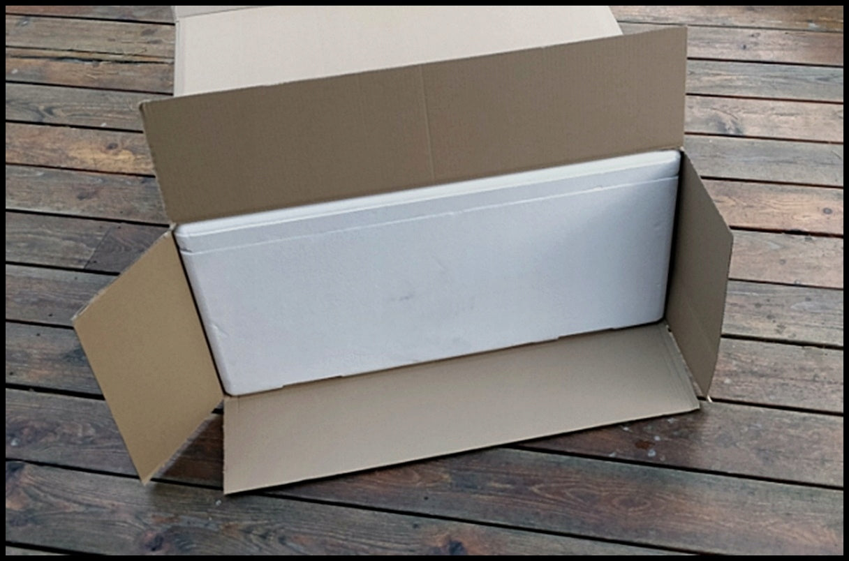Box, polystyrene box 60x40x34 50 Liters Color white