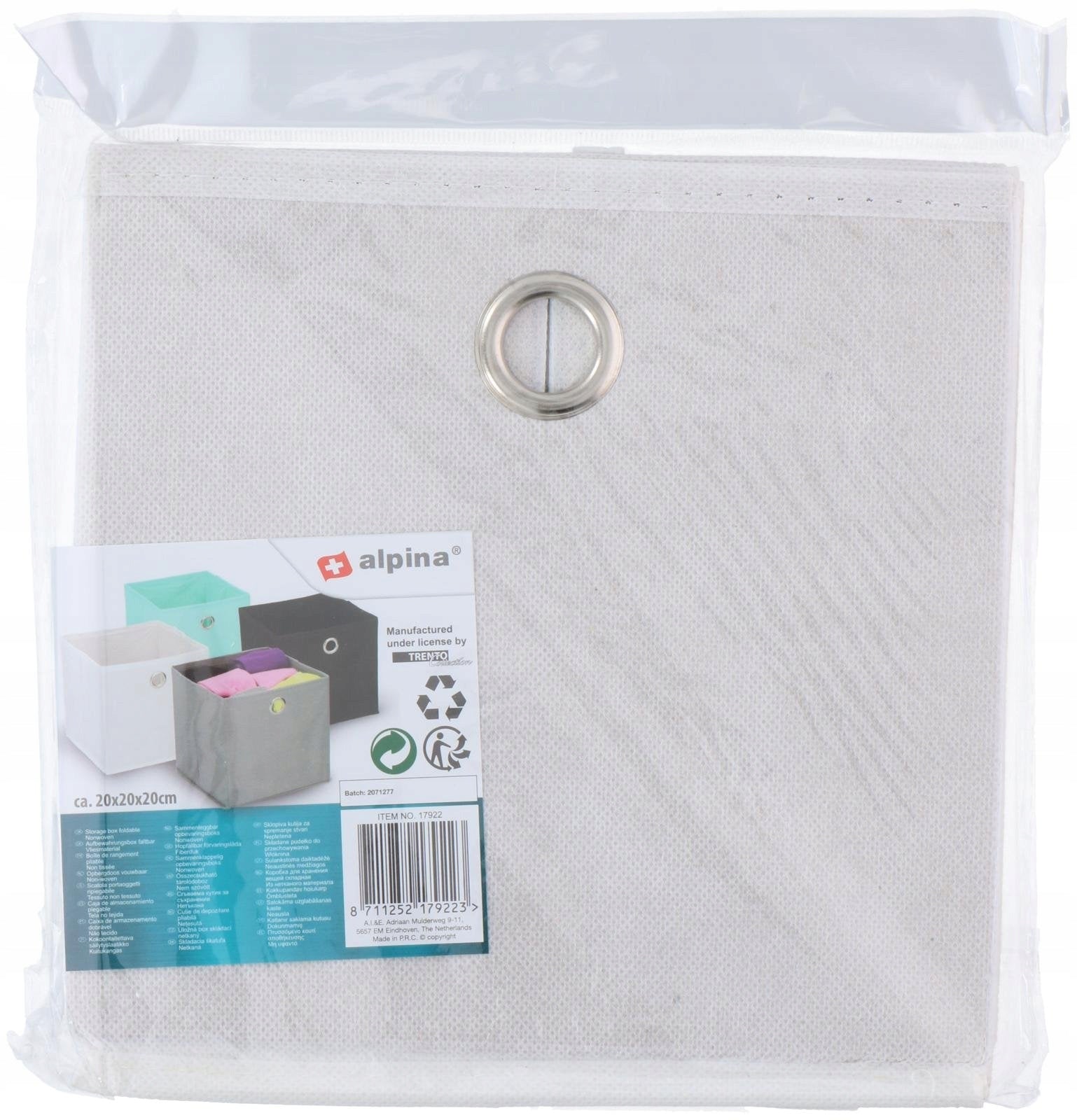 Box storage box folding ALPINA white 20x20 cm Manufacturer code 5907038357807