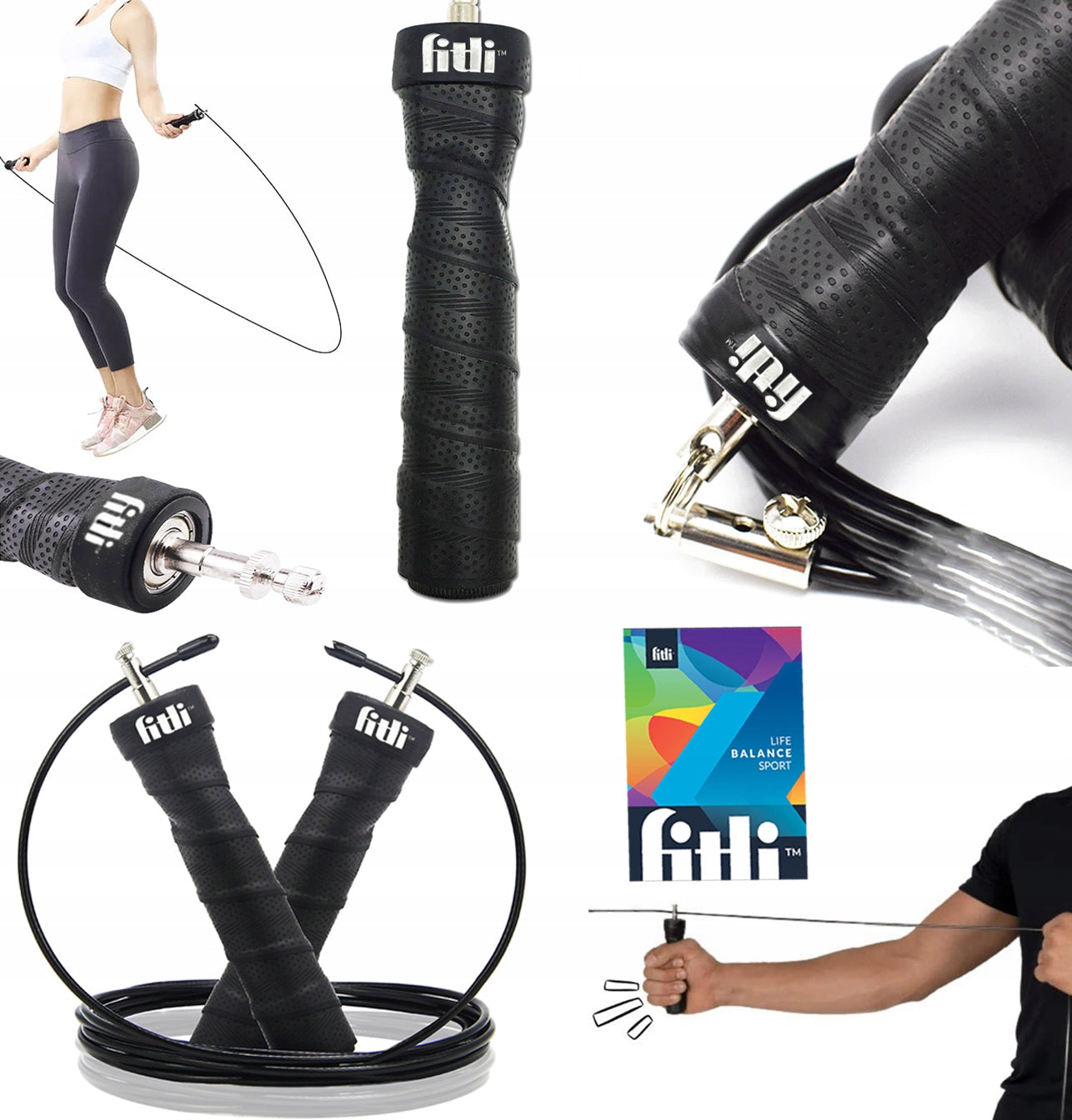 Boxing Jump Rope Adjustable Aluminum with Bearings Cossfit Fitness 300cm