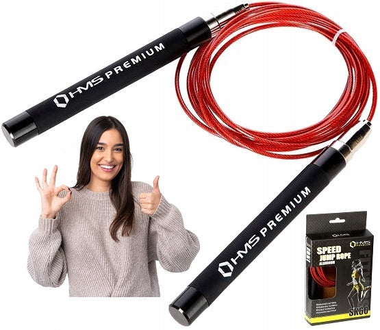 Boxing Jump Rope Steel HMS SK48 278CM High Quality Professional Color red