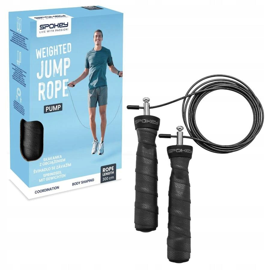 Boxing Jump Rope With Bearings With Load For Exercise Boxing 300 cm Color black