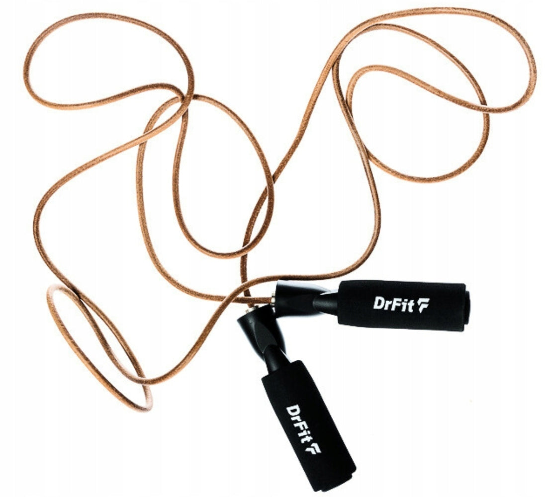 Boxing Leather Jump Rope Durable for Athletes Adjustable DrFit Kind leather