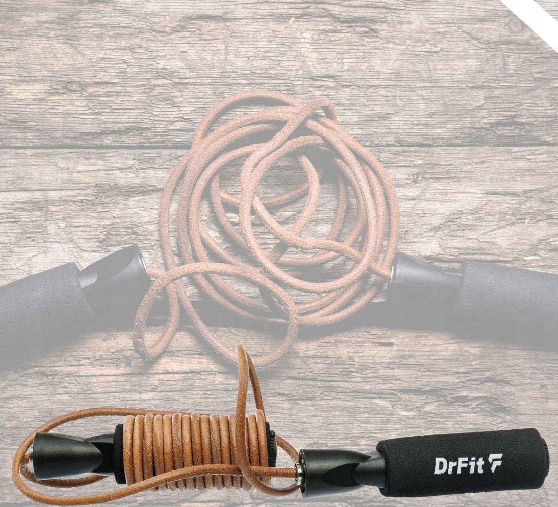 Boxing Leather Jump Rope Durable for Athletes Adjustable DrFit Manufacturer code H-3