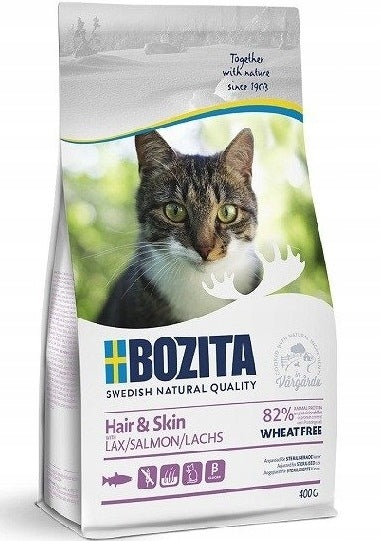 Bozita Hair&Skin 400g cat food with wheat-free salmon healthy coat