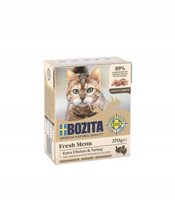 Bozita pieces in sauce with chicken and turkey 370g