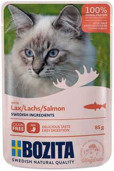Bozita sachet - pieces in jelly with salmon 85g